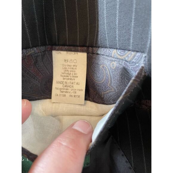 Ralph Lauren Green Label Gray Pinstripe Wool Suit 48L - Picture 4 of 7